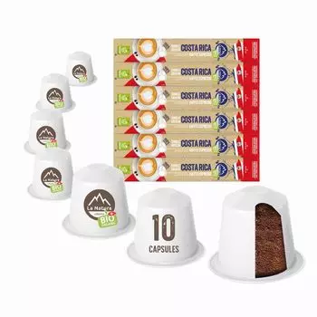 Кофе Costa Rica Plantations Single Origin — 60 кофейных капсул | La Natura Lifestyle Органический 306г | биологический | Совместимость с Nespresso* Functional Food