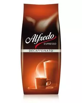 Кофе DECAFFEINATO без кофеина от Alfredo Espresso, 1000г в зернах