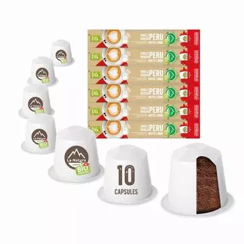 Кофе Peru Plantations Single Origin — 60 кофейных капсул | La Natura Lifestyle Органический 306г | биологический | Совместимость с Nespresso* Functional Food