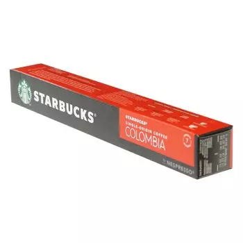Кофе Starbucks Single Origin Colombia, набор из 12 шт., средней обжарки, обжаренный кофе, совместимый с Nespresso, кофейные капсулы, 120 капсул Nestl