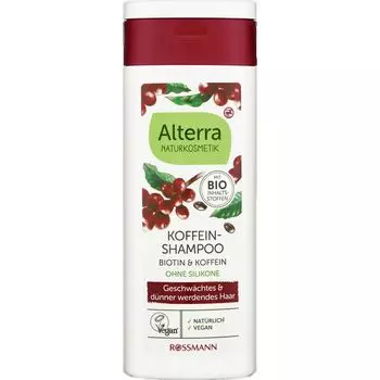 Кофеин Шампунь Биотин и кофеин Alterra NATURKOSMETIK, 200 ml