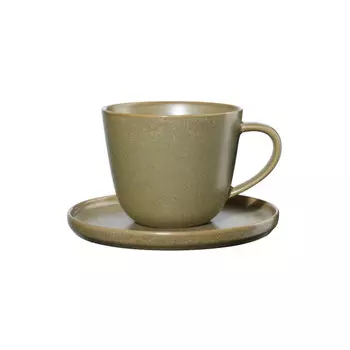 Кофейная чашка ASA Coppa Miso с блюдцем 0,25 л / высота: 7,2 см ASA SELECTION, оливковый