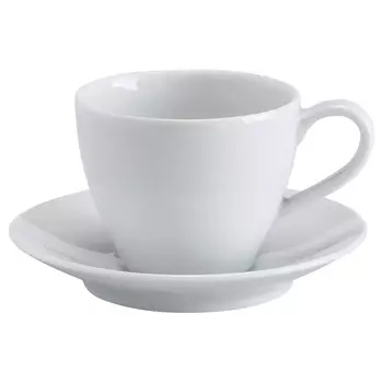 Кофейная чашка и блюдце, белые, 20 кл, VRDERA IKEA