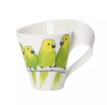 Кофейная кружка попугаи newwave caff Villeroy & Boch, зеленый