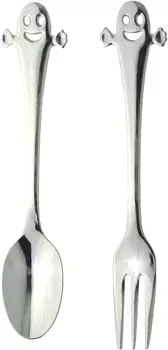 Кофейная ложка Ciao, чайная вилка, набор из 2 шт., производство Япония. Nagao