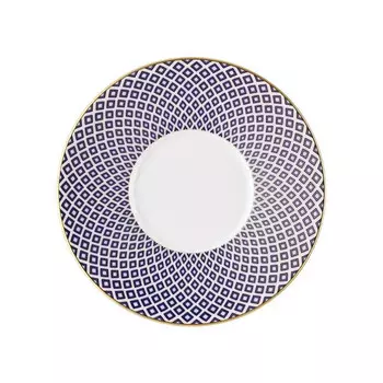 Кофейное блюдце Francisco Carreau Bleu 14 см Rosenthal, белый синий