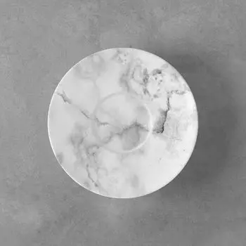 Кофейное блюдце Marmory белое, 16x16x2см Villeroy & Boch, белый/серый