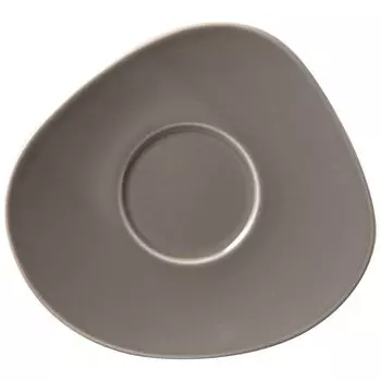 Кофейное блюдце Organic Taupe, серо-коричневый, 17,5 x 16 x 2 см Villeroy & Boch, серо-коричневый