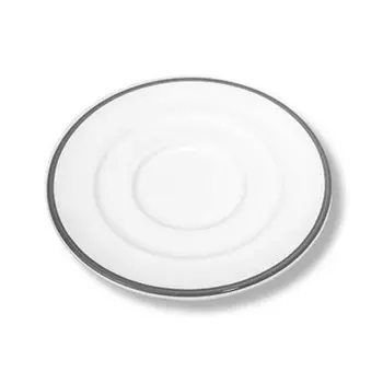 Кофейное блюдце серого цвета с флажком для гурманов 16 см Gmundner Keramik, белый/серый