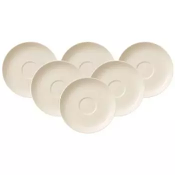 Кофейные блюдца for me, набор из 6 шт. Villeroy & Boch, белый