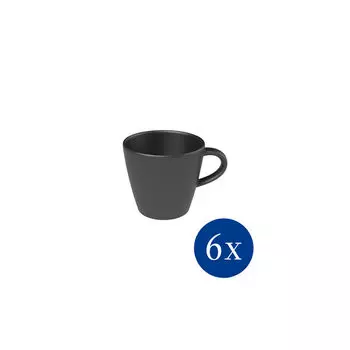 Кофейные чашки Manufacture Rock, 150 мл, 6 шт, черные Villeroy & Boch, черный