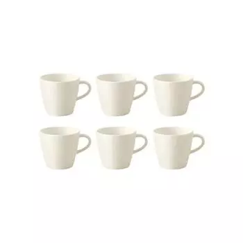 Кофейные чашки manufacture rock, набор из 6 шт. Villeroy & Boch, белый
