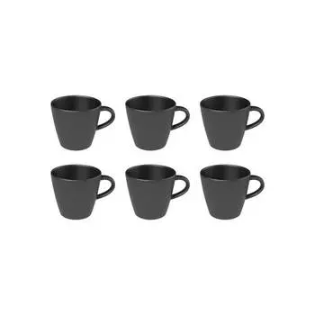 Кофейные чашки manufacture rock, набор из 6 шт. Villeroy & Boch, черный