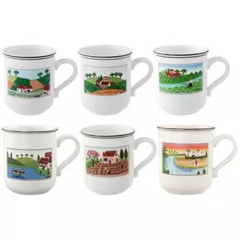 Кофейные кружки дизайн наиф, набор из 6 шт. Villeroy & Boch, мультколор