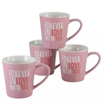 Кофейные кружки forever love, набор из 6 шт. Creatable, розовый