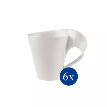 Кофейные кружки NewWave Caff, 300 мл, 6 шт в упаковке Villeroy & Boch, белый