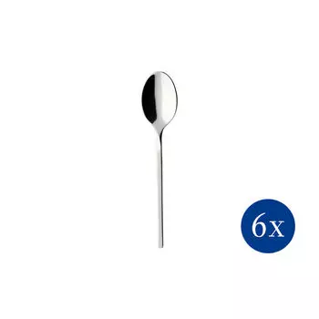 Кофейные ложки NewWave, 6 шт Villeroy & Boch, серебро/платина
