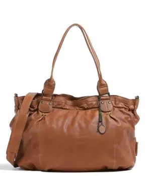 Кофейный клатч olivia шоппер из зерненой кожи Aunts & Uncles, коричневый