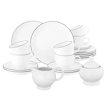 Кофейный набор Lido Black Line около 20 предметов Seltmann Weiden, белый черный