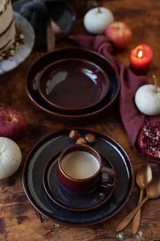 Кофейный сервиз 12 шт Mser, красновато-коричневый