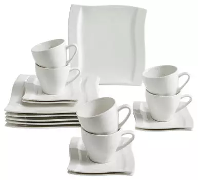 Кофейный сервиз качели 18 шт Novel, белый