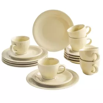 Кофейный сервиз КАХЛА 18 шт. Домашний натуральный хлопок 1T0419A93024W Kahla, бежевый