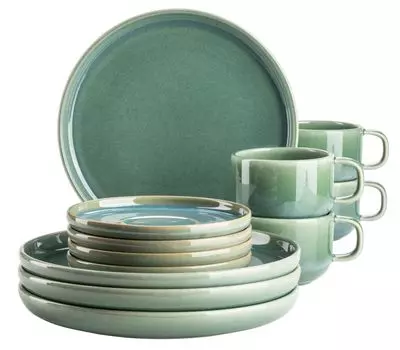 Кофейный сервиз, керамогранит Кофейный сервиз, керамика Elina Uno Mser, зеленый