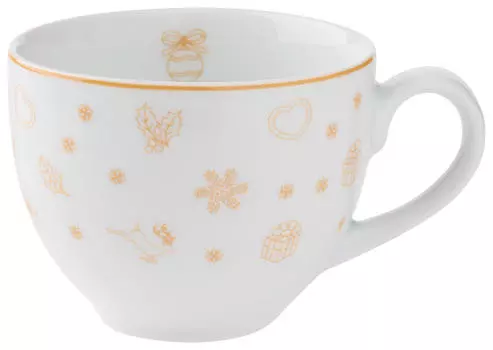 Кофейный сервиз новогодние игрушки 18 шт X-Mas, белый