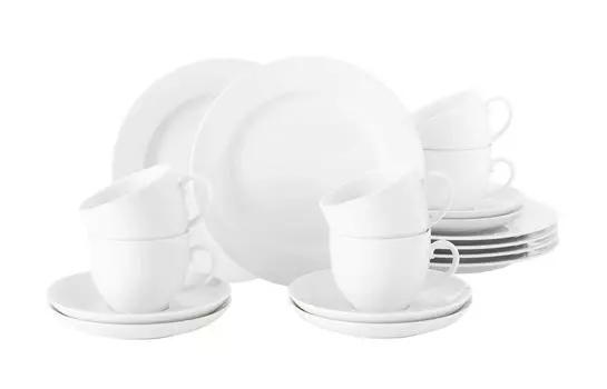 Кофейный сервиз Seltmann Weiden 18 предм. Рондо/Лиана белый