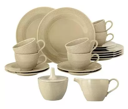 Кофейный сервиз Seltmann Weiden Beat Sand Beige 20 шт, бежевый