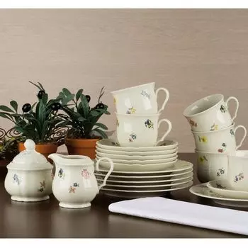 Кофейный сервиз Seltmann Weiden Marie Luise Sea of Flowers 20 шт, белый