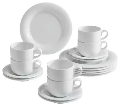 Кофейный сервиз тавола 18 шт Novel, белый