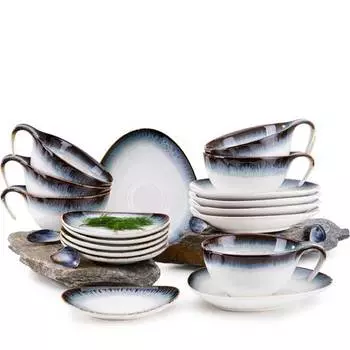 Кофейный сервиз time dim 18 шт. Konsimo, белый