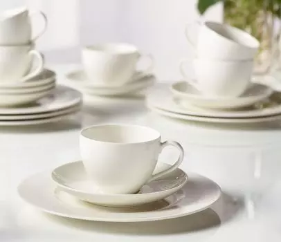 Кофейный сервиз Villeroy & Boch Vivo Basic Белый, 18 предметов, фарфор