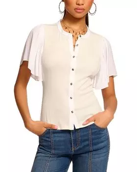 Кофта Colette с рукавами-крылышками Ramy Brook, слоновая кость/кремовый