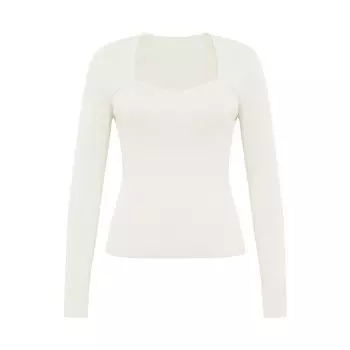 Кофта Deep Breath с квадратным воротником с длинными рукавами, черный