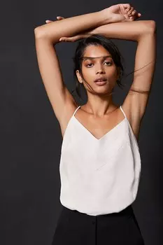 Кофта на бретельках с V-образным вырезом Mint Velvet, бежевый