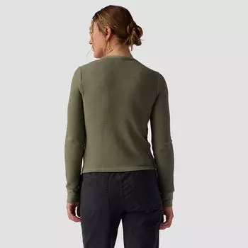 Кофта с круглым вырезом и длинными рукавами Wicking Waffle женская Stoic, цвет Light Duffel Bag