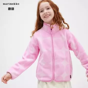 Кофта Uniqlo детская флисовая на молнии, розовый
