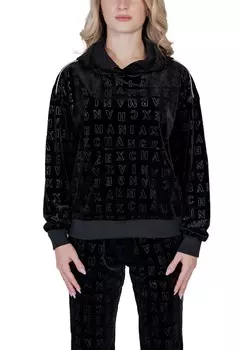 Кофта женская Armani Exchange с фирменным принтом, черный