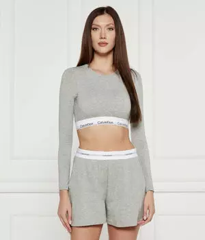 Кофта женская Calvin Klein Underwear спортивная укороченная, серый