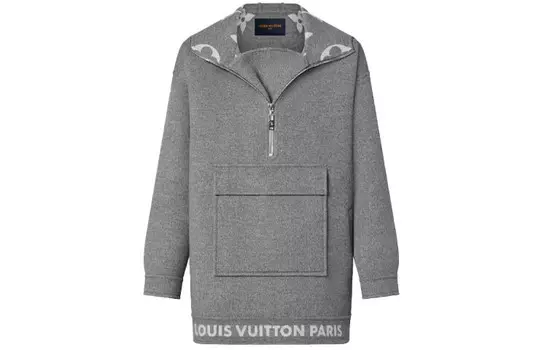 Кофта женская Louis Vuitton на молнии, серый