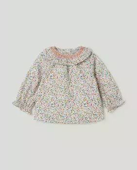 Кофточка для девочки с длинными рукавами и мини-цветочками Coconut El Corte Ingls, зеленый