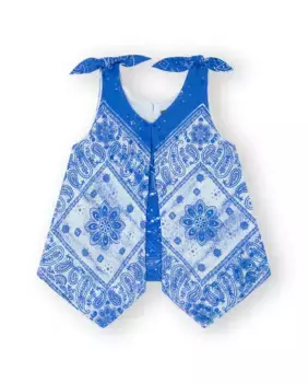 Кофточка для девочки синего цвета с принтом Canada House, синий