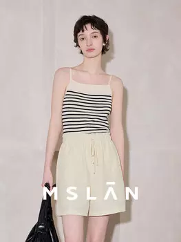 Кофточка женская Mslan в контрастную полоску, миндальный