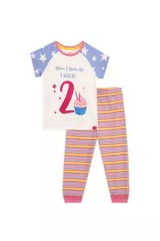 Когда я проснусь, мне будет 3 пижамы на день рождения Harry Bear, розовый