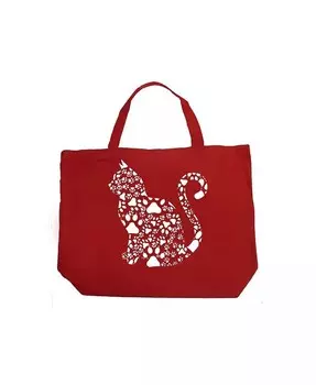 Когти кошки — большая сумка-тоут Word Art La Pop Art, синий