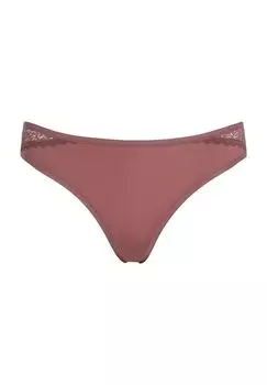 Кокетливые женские трусики с кружевными вставками Calvin Klein, цвет Lko Pink