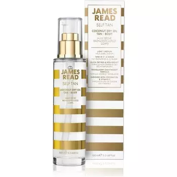 Кокосовое сухое масло автозагар для тела светлый тон 100мл, James Read