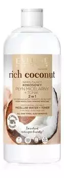 Кокосовый мицеллярный флюид + тоник 2в1 500мл Eveline Cosmetics Rich Coconut